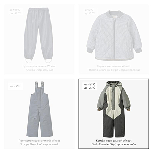 Комбинезон зимний Wheat "Kallo Thunder Sky", грозовое небо